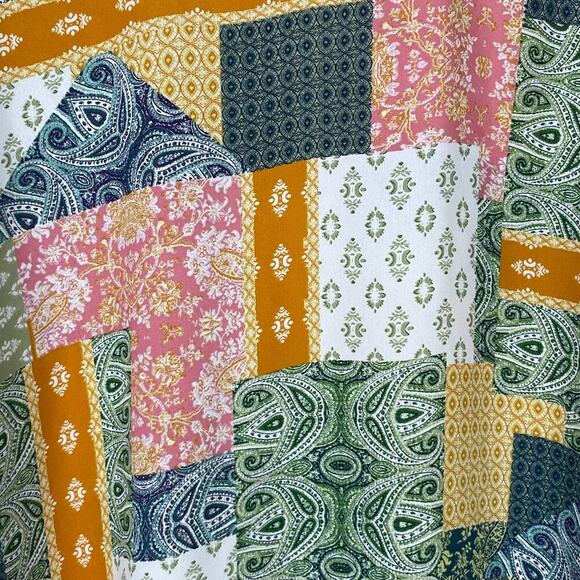 Heyson Kimono Cardigan Size S – Patchwork Mixed Print Open Front Boho‎ Festival - Picture 2 of 4